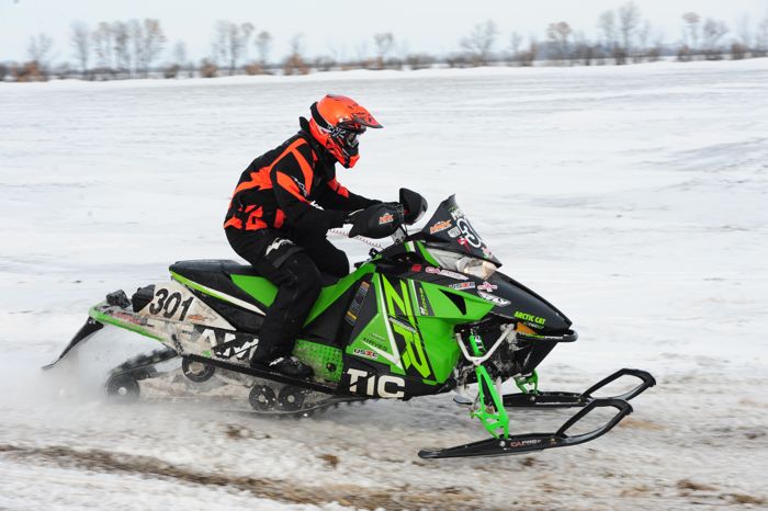 Team Arctic Cat's Nathan Moritz took 2nd in Semi Pro Stock at Grafton XC. Photo by ArcticInsider.com