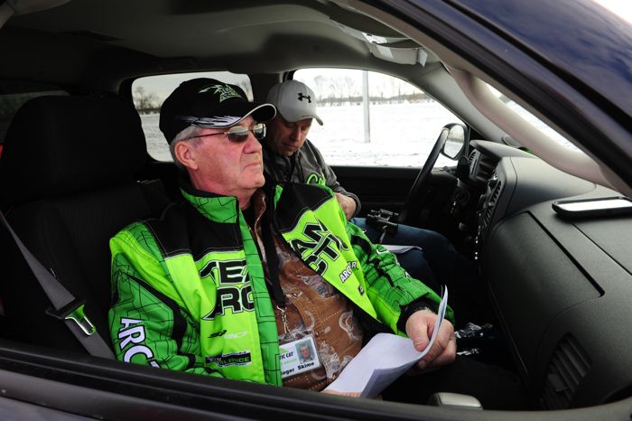 Arctic Cat's Roger Skime and Mike Kloety at 2015 Grafton XC. Photo by ArcticInsider.com