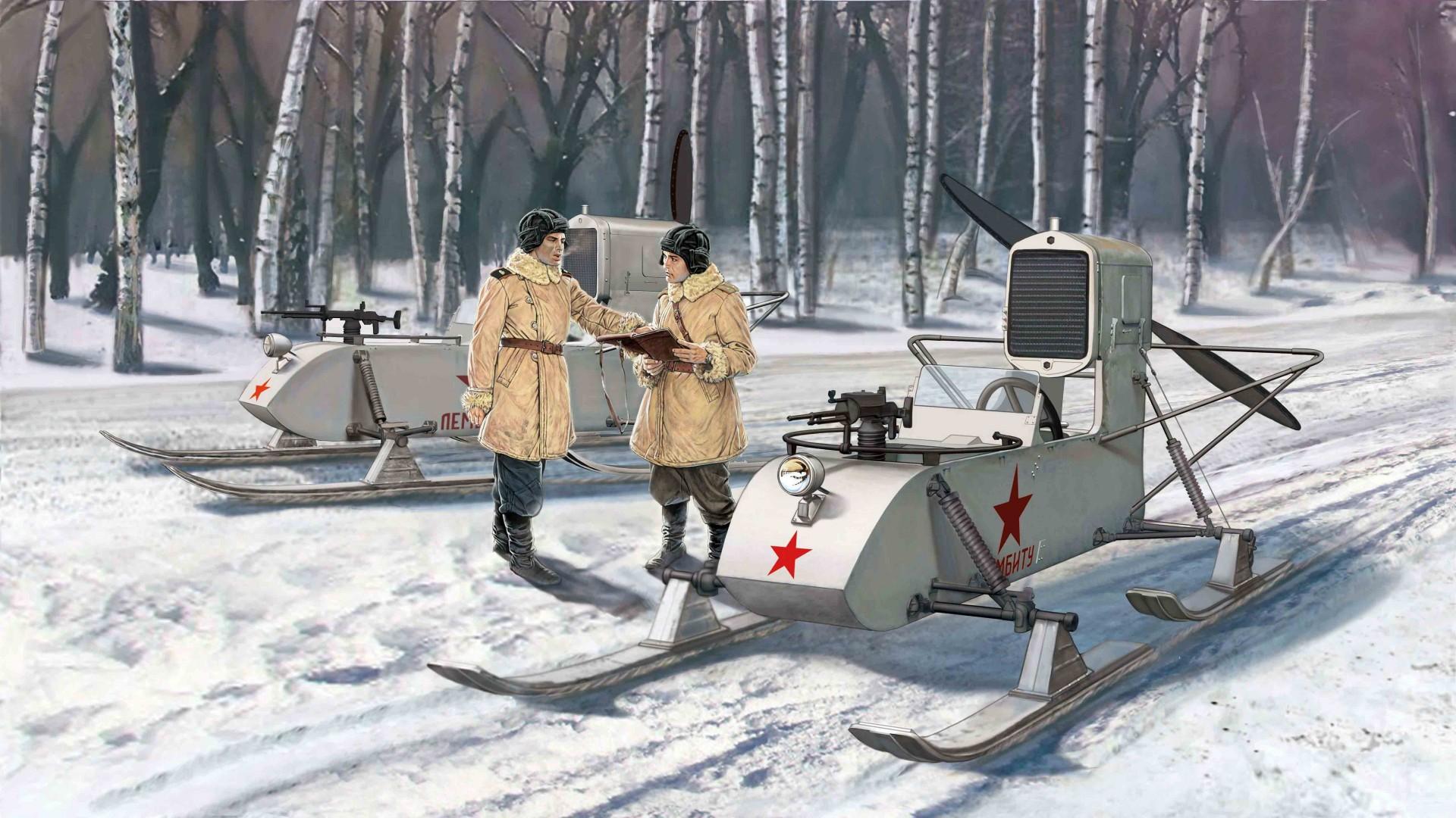 TGIF: Military snowmobile patrol