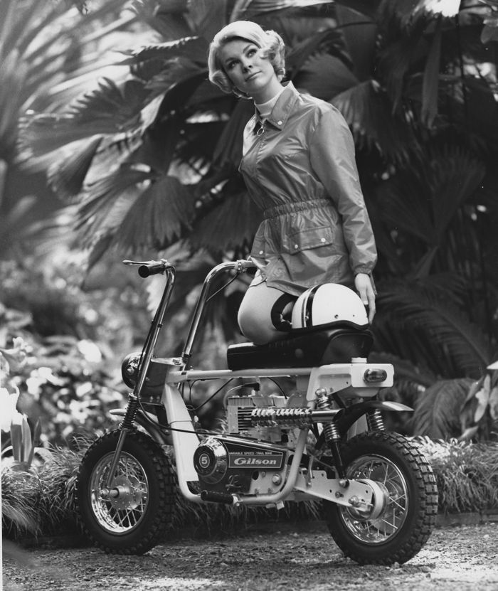 Vintage Gilson minibike press photo is definately TGIF.