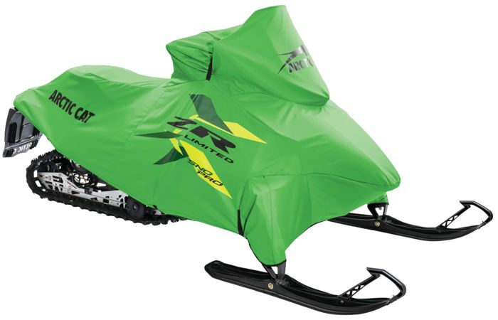 Green cover for Arctic Cat snowmobiles. Photo posted by ArcticInsider.com