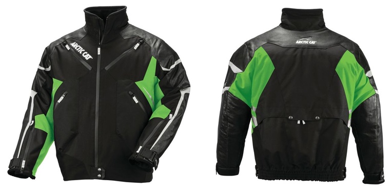 Arctic Cat, snowmobile, leather tex jacket.