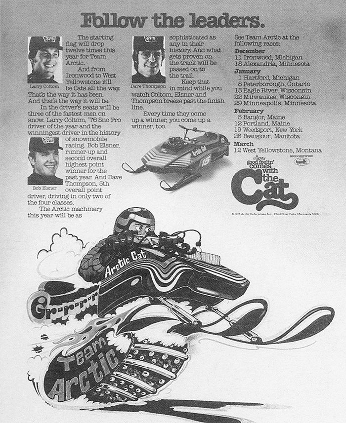 Team Arctic Cat Sno Pro for 1976.
