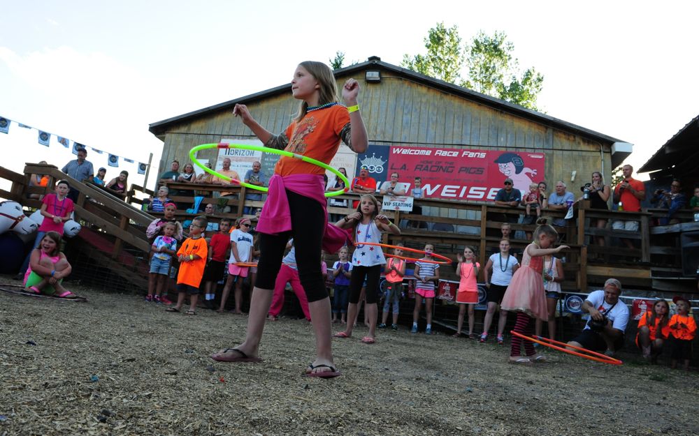 Pig races in Leader Minn. Part of the Arctic Cat adventure. Photo by ArcticInsider and Pat Bourgeois.