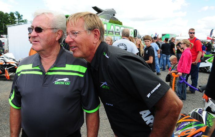 Arctic Cat's Roger Skime and Jim Dimmerman. Photo by ArcticInsider.com