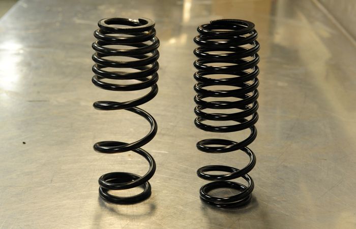 New dual-rate front track shock springs for Arctic Cat snowmobiles. 
