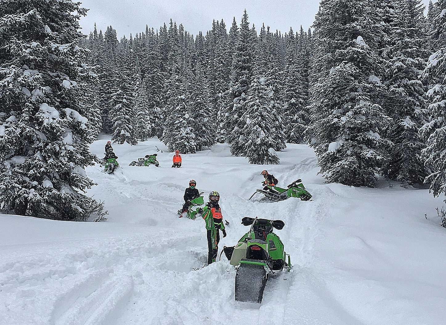 Team Arctic snocross Colorado test trip.