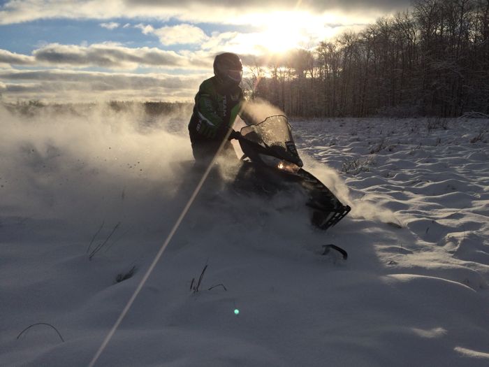 First snowmobile ride of the 2015-2016 season. Photo by ArcticInsider.com