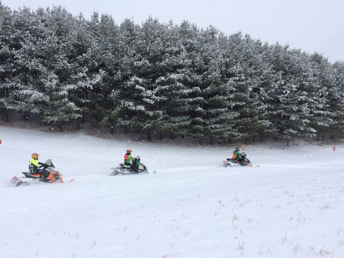 December snow storm ride in Minn. Bluff Country. Pix by Pat Bourgeois & ArcticInsider.com