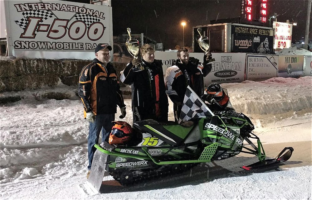 Team Arctic's Lance Efteland and Wes Selby win Woody's Challenge at Soo.