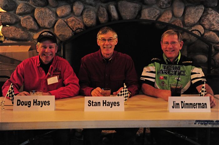 Doug Hayes, Stan Hayes and Jim Dimmerman at the SHOF.
