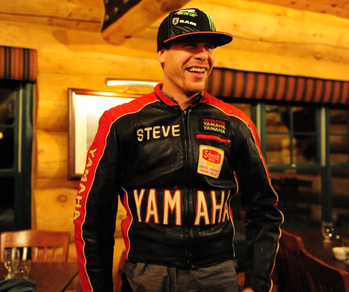 Tucker Hibbert wearing Steve Houle's Yamaha race jacket. Photo by ArcticInsider.com