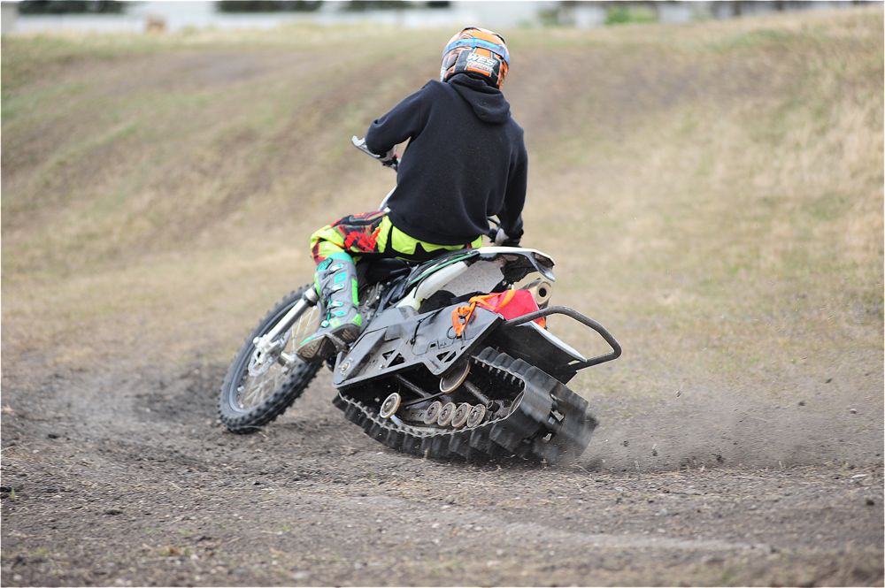 Arctic Cat SVX 450 on the test track in TRF. Photo by ArcticInsider.com