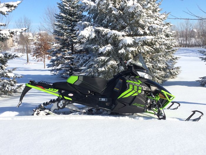 First snowmobile ride of season, on the Arctic Cat XF6000 Cross Country. 