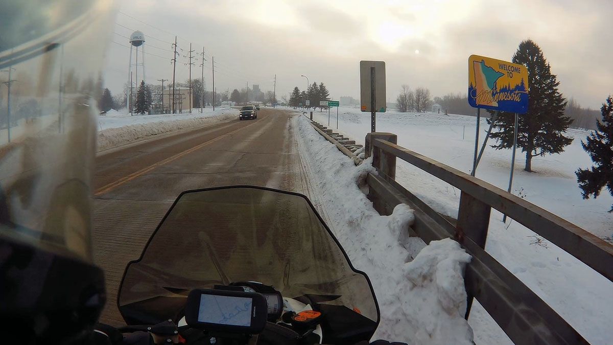 Ross Spoonland's 334-mile Arctic Cat snowmobile ride. 