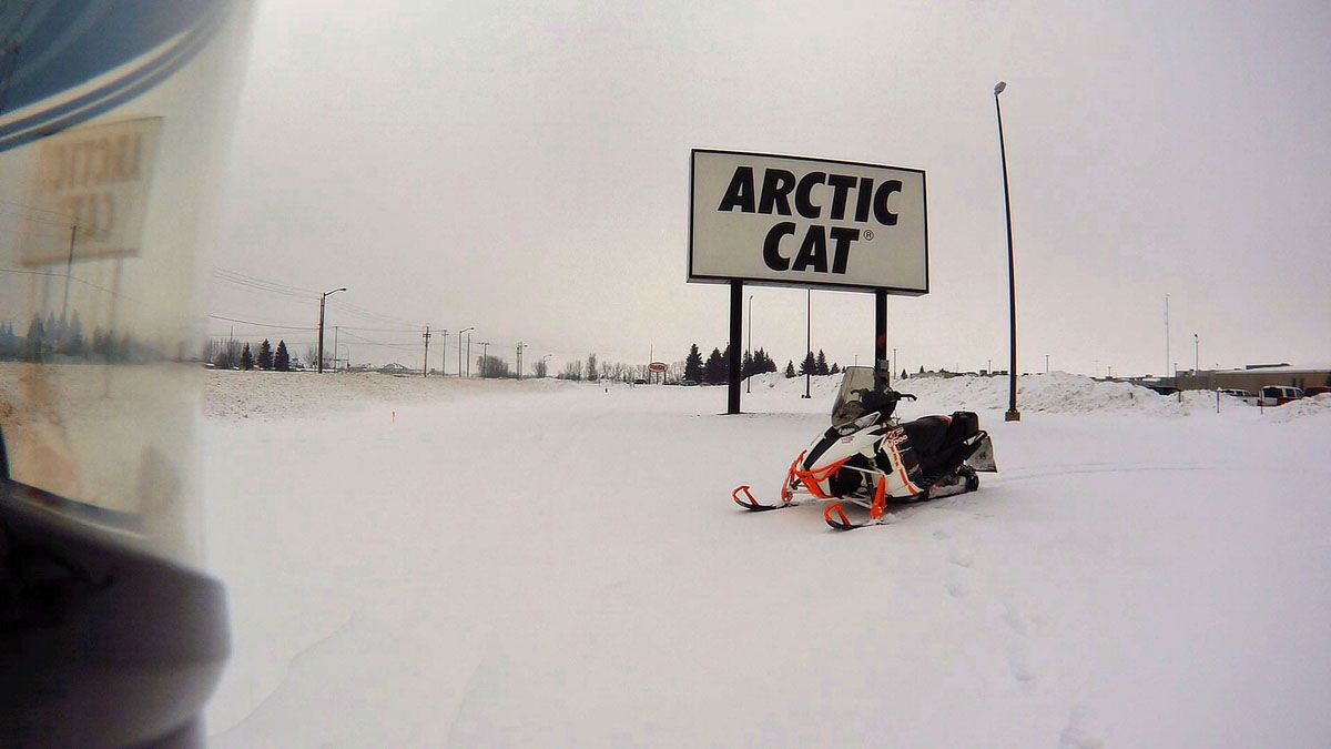 Ross Spoonland's 334-mile Arctic Cat snowmobile ride.