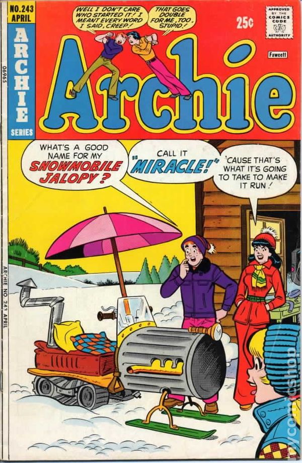 Archie snowmobile comic magazine