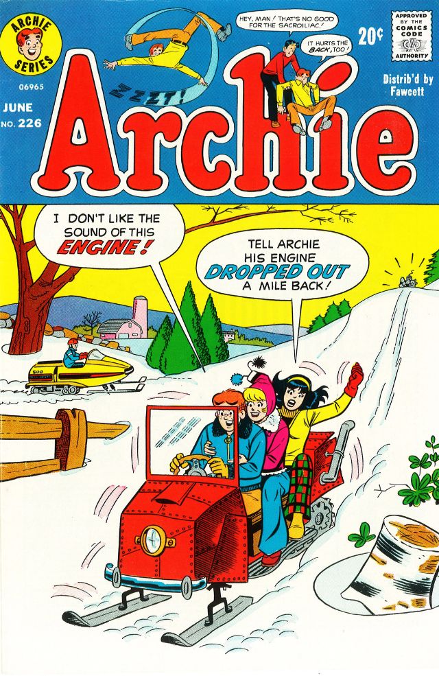 Archie snowmobile comic magazine