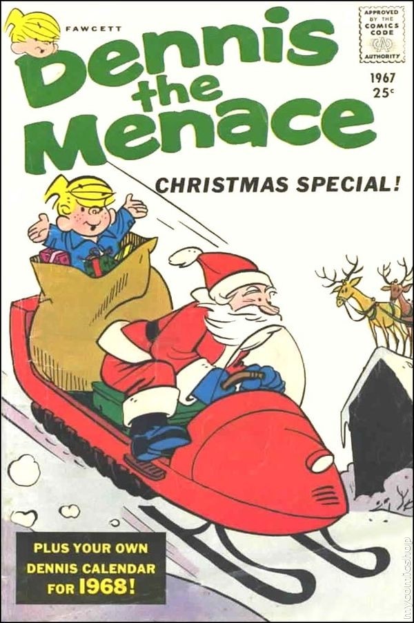 Dennis the Menace snowmobile comic