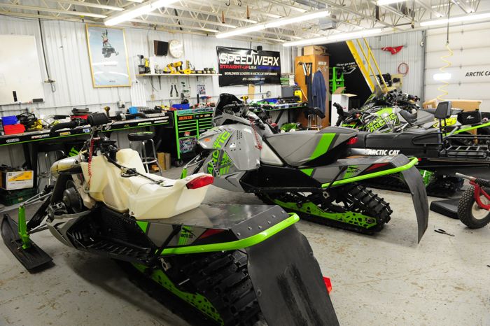 Team Arctic Cat race shop, getting ready for 2018. Photo by ArcticInsider.com