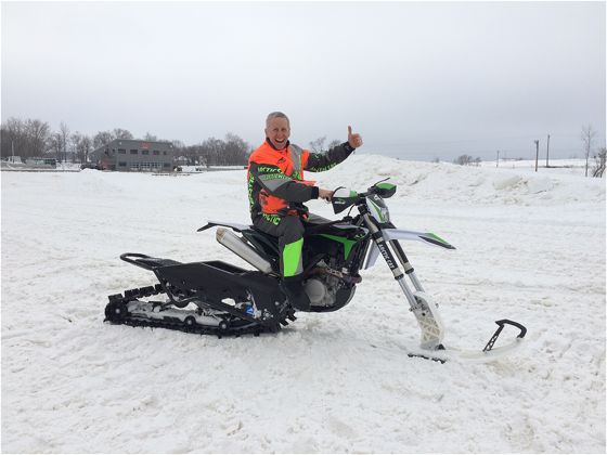 ADVing the heck out of the Arctic Cat SVX 450 snow bike, like only an ArcticInsider can do.