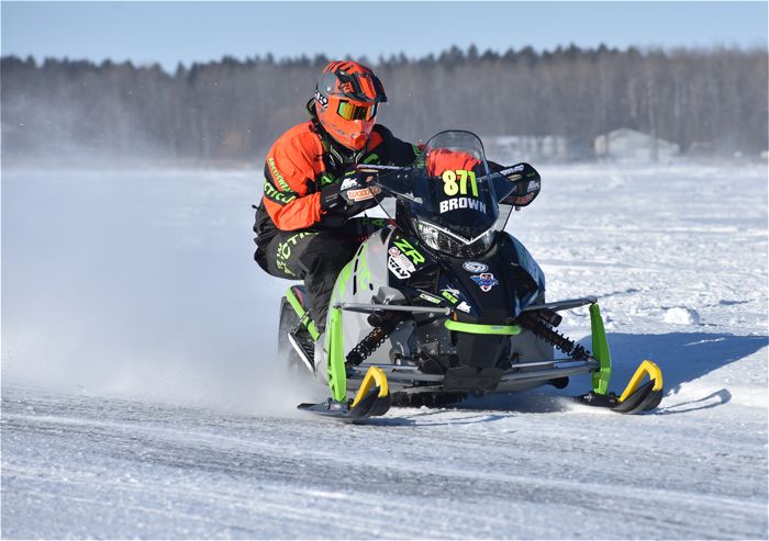 Team Arctic Cat's David Brown wins Semi Pro at Pine Lake. 
