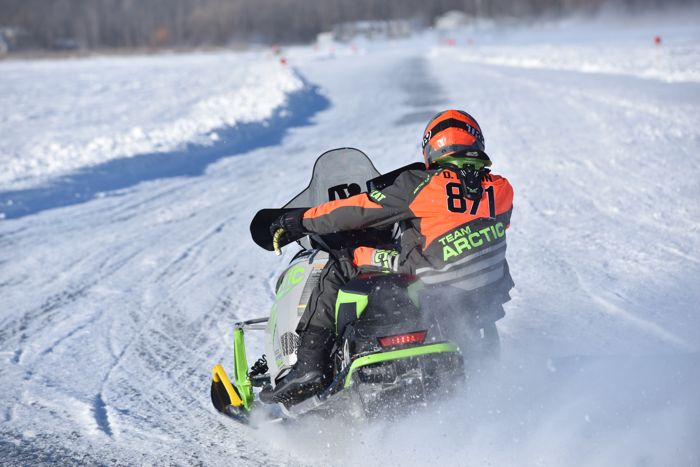 Team Arctic Cat's David Brown wins Semi Pro at Pine Lake.