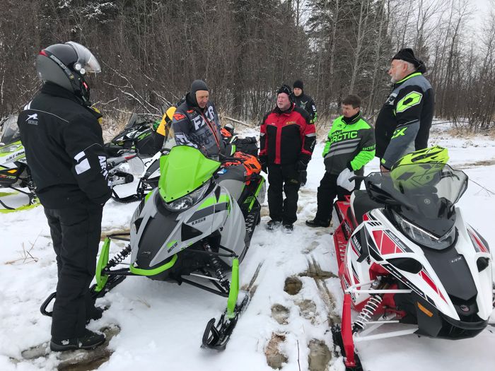 Snowmobiling with friends, Arctic Cat, Minnesota and winter 2018. Photo by ArcticInsider.com