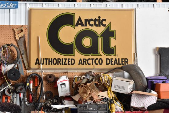Les Pinz vintage snowmobile collection. Arctic Cat Polaris Scorpion. Photo by ArcticInsider.com