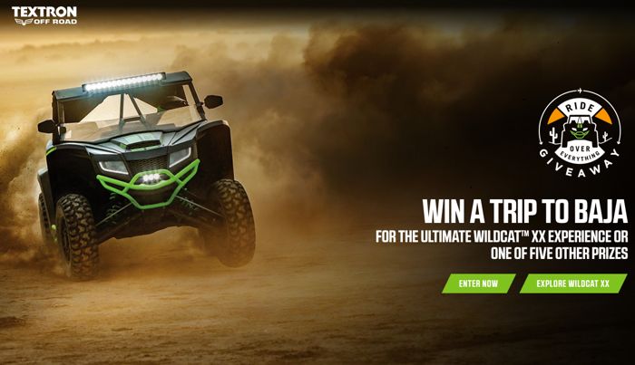 Wildcat XX Ride Over Everything Baja Giveway from Textron Off Road.