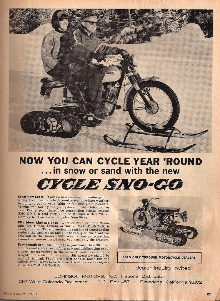 Vintage snowbike conversion kits are another reason to be thankful on Fridays.