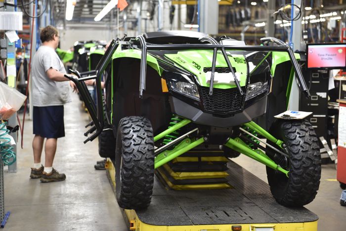 2018 Wildcat XX on the assembly line in Thief River Falls. Photo by ArcticInsider.com