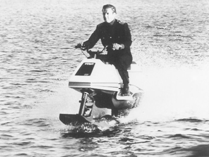 Roger Moore, aka James Bond, rode an Arctic Cat Wet Bike in The Spy Who Loved Me.