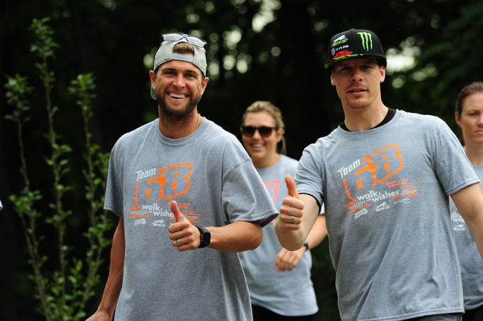 Ryan Dungey and Tucker Hibbert at the 2017 Walk For Wishes. Photo by ArcticInsider.com
