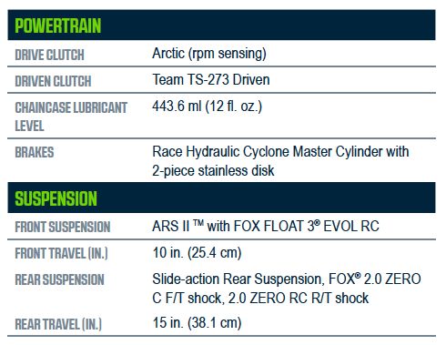 2019 Arctic Cat ZR 6000R SX snocross race sled specifications