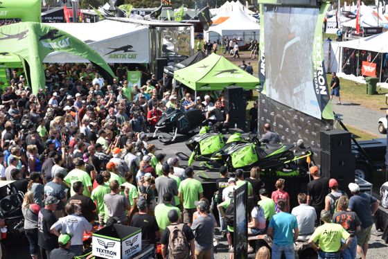 2018 Hay Days. Arctic Cat, snowmobiles and people.