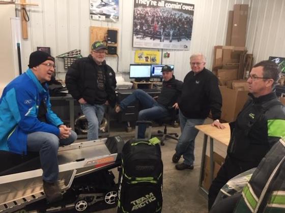 The TSS shop was full of talent and halotta BS. (L-R) Pat Bourgeois, Paul Hein, Eric Bergstrom, John Anderson and Tom Rowland