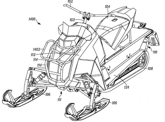 Some enthusiasts on the internet wondered what Arctic Cat was up to when stumbling upon this patent drawing which also included drawings of a single-cylinder engine.