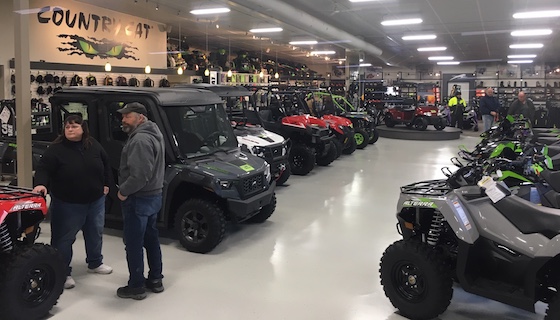 These customers were looking at dirt product and dreaming of Spring.