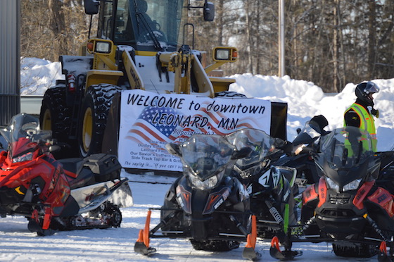 MnUSA riders stopped in nearby Leonard and were welcomed by local businesses