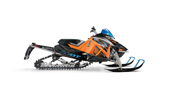 2021 Riot 146 in Woody's Orange/Skye Blue is the perfect 50/50 Crossover in Arctic Cat's line 