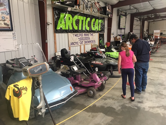 A look at the Arctic Cat display within the Peder Engelstad Pioneer Village