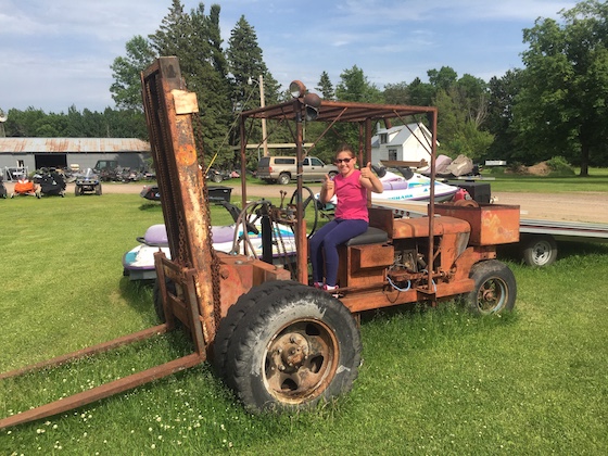 My daughter found the original AC forklift that Roger Skime had a hand in building for the factory, which Tom Rowland purchased from Aaron Johnson. Son of David Johnson of Polaris fame.