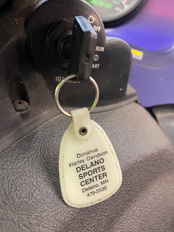The original key tag from Delano Sports Center