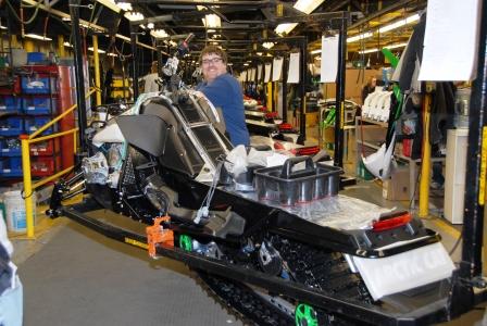 2011 F8 EXTs rolling off the assembly line at Arctic Cat