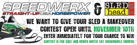 Speedwerx and Sledhead 24/7 contest for Arctic Cat makeover